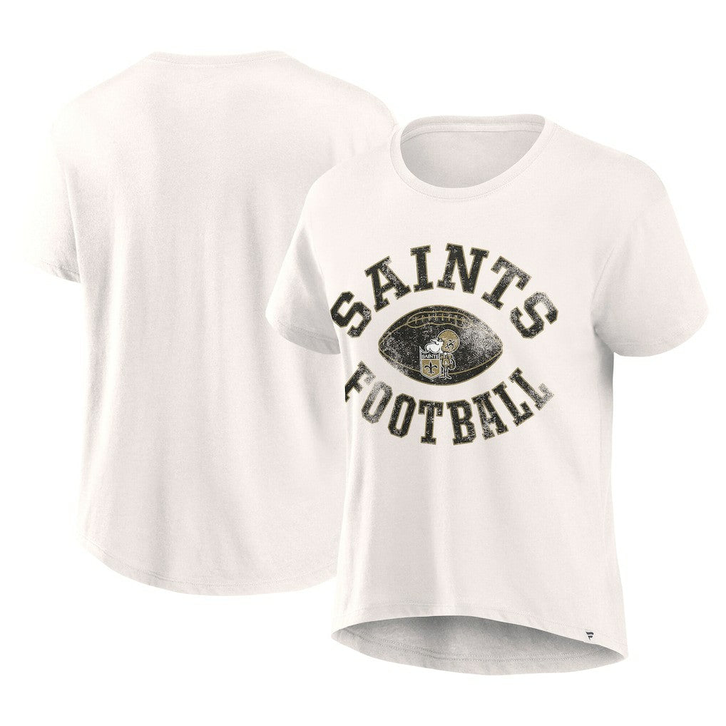New Orleans Saints Women's Football Home Fashion T-Shirt Cream