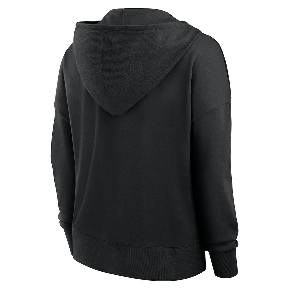 Cincinnati Bengals Women's Blitz Left Lace-Up Pullover Hoodie Black
