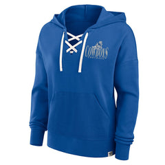 Dallas Cowboys Women's Blitz Left Lace-Up Pullover Hoodie Royal