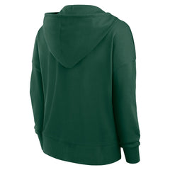 Green Bay Packers Women's Blitz Left Lace-Up Pullover Hoodie Green