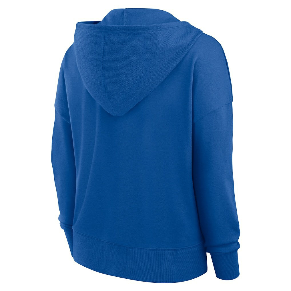 Seattle Seahawks Women's Blitz Left Lace-Up Pullover Hoodie Royal