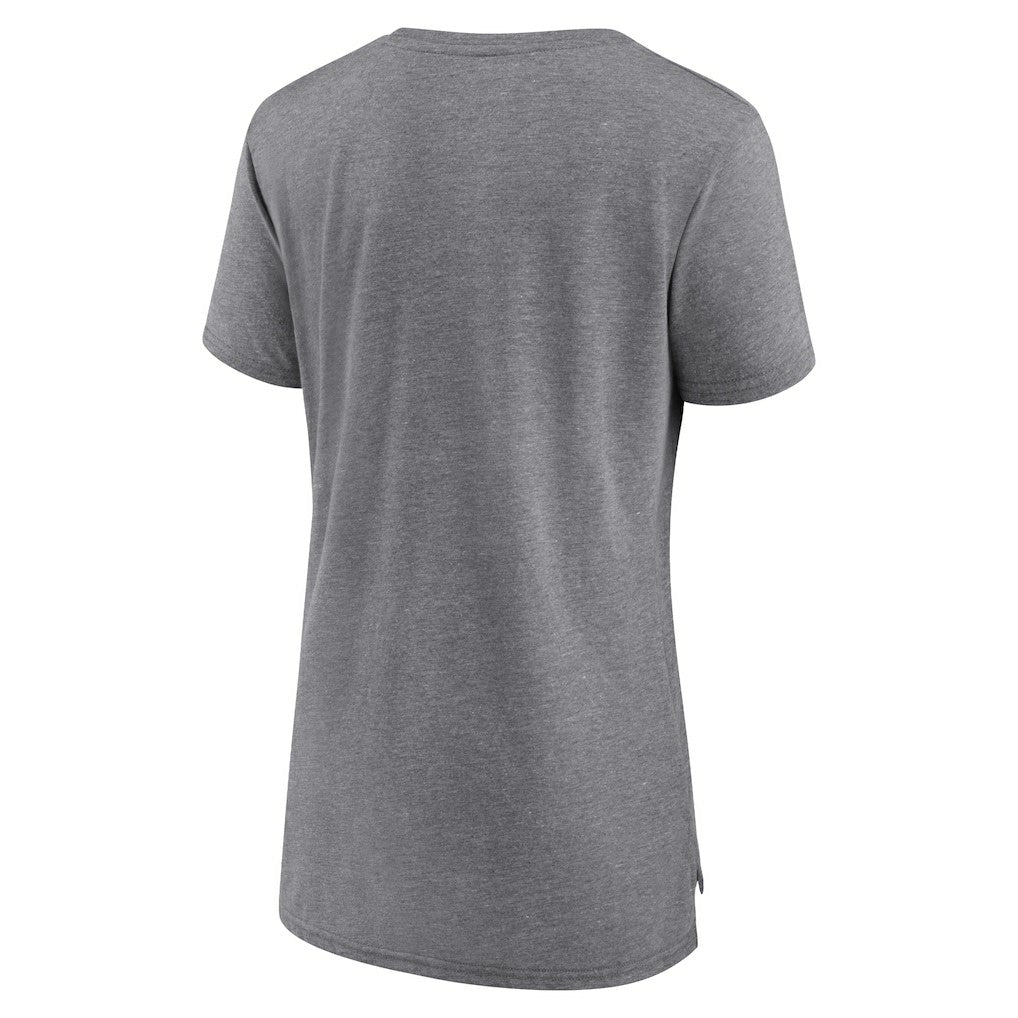 Miami Dolphins Women's Up the Middle Tri-Blend T-Shirt Heather Gray