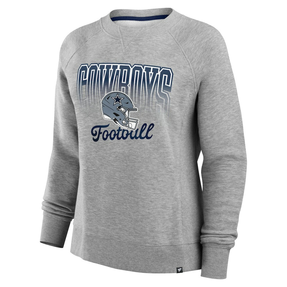 Dallas Cowboys Women's Hit Hard Fleece Pullover Sweatshirt Heather Gray