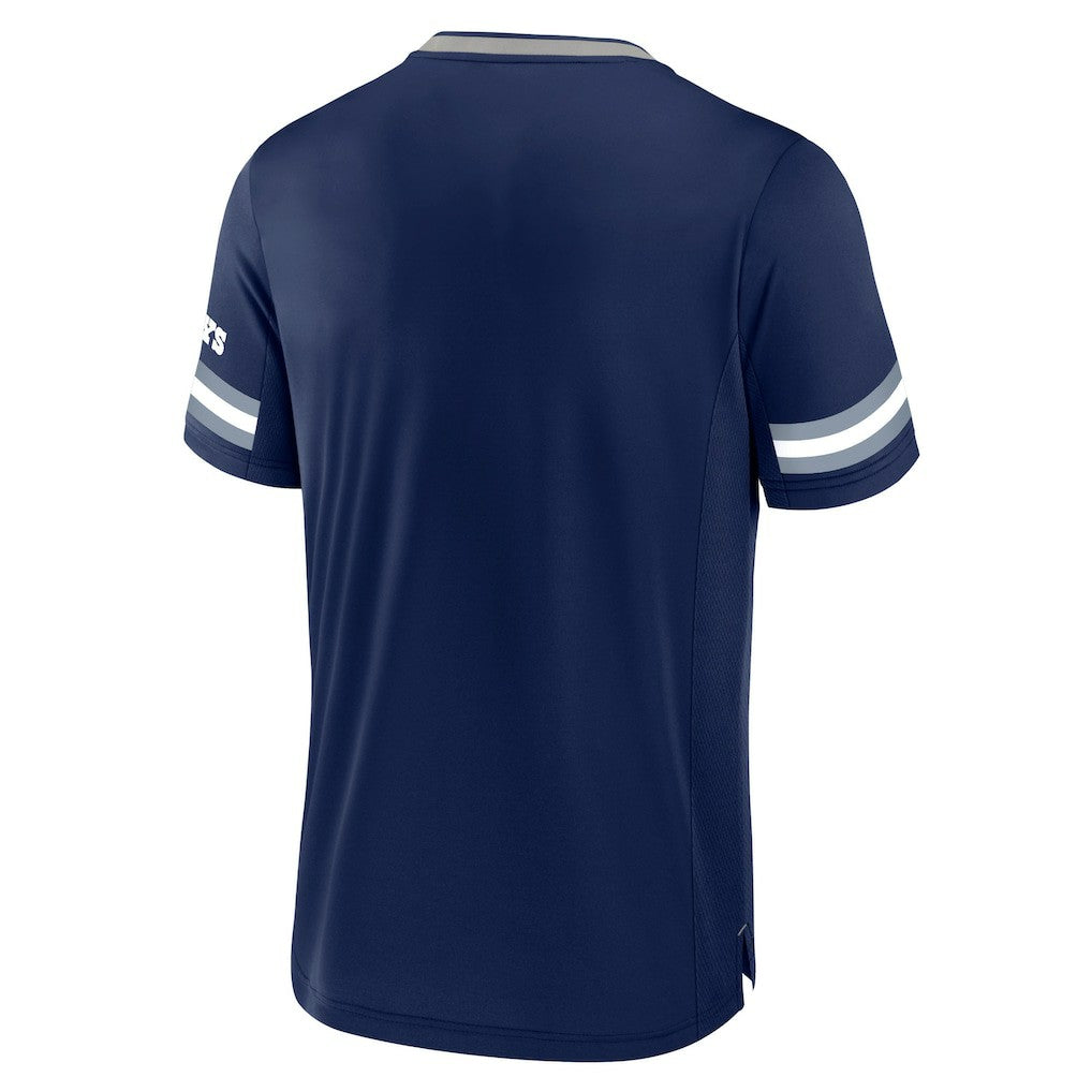 Dallas Cowboys Stripe Stacking V-Neck T-Shirt Navy
