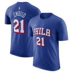 Joel Embiid Philadelphia 76ers Name & Number T-Shirt Royal