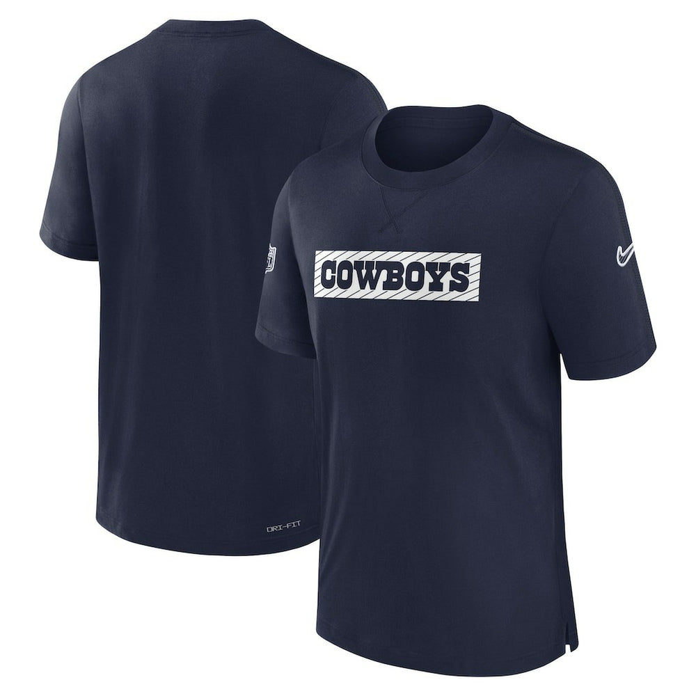 Dallas Cowboys 2024/25 Sideline Player Tri-Blend Performance T-Shirt Navy