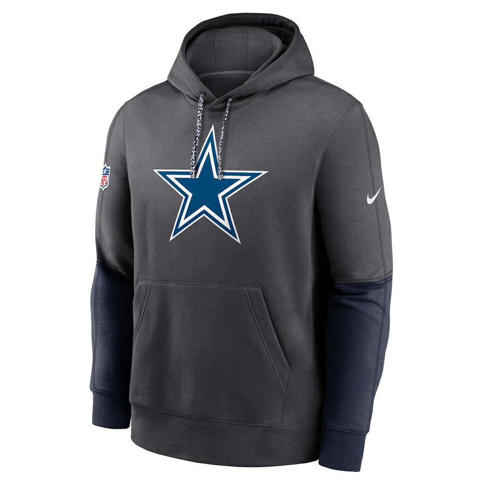 Dallas Cowboys 2024 Sideline Club Pullover Hoodie Charcoal