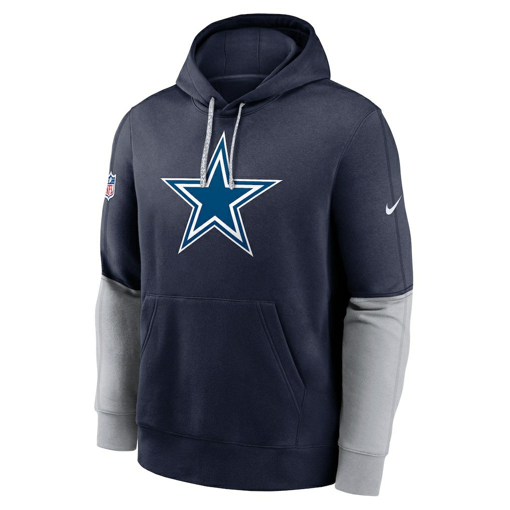 Dallas Cowboys 2024 Sideline Club Pullover Hoodie Navy