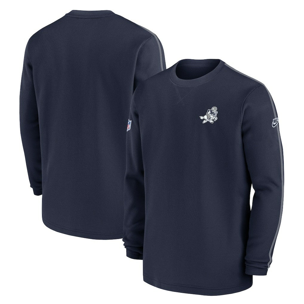 Dallas Cowboys 2024 Sideline Coach Vintage Pullover Sweatshirt Navy