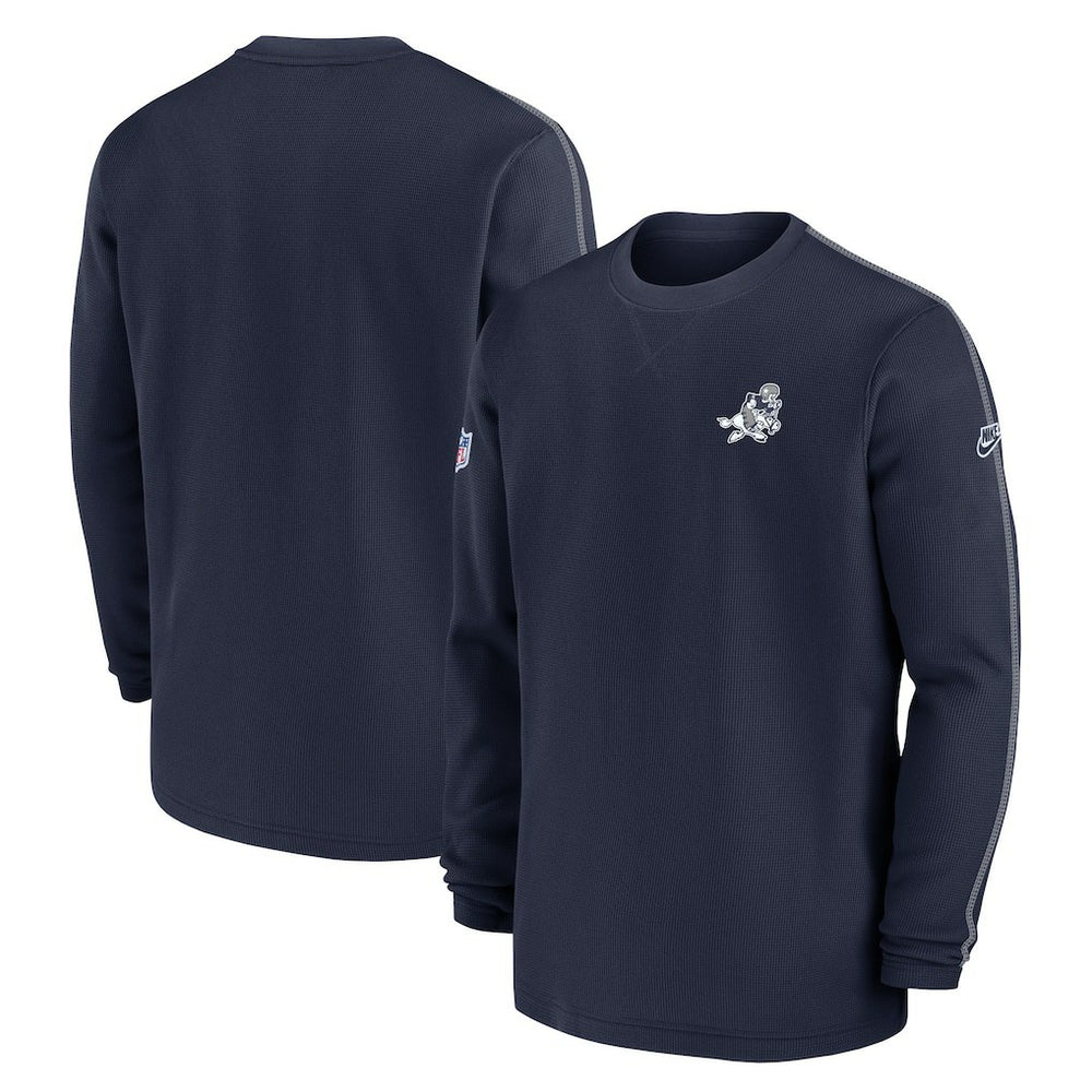 Dallas Cowboys 2024 Sideline Coach Vintage Pullover Sweatshirt Navy