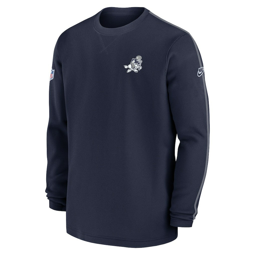 Dallas Cowboys 2024 Sideline Coach Vintage Pullover Sweatshirt Navy