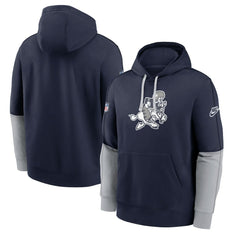 Dallas Cowboys Sideline Club Pullover Hoodie Navy
