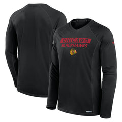 NHL Chicago Blackhawks Fanatics Authentic Pro Rink Tech Long Sleeve T-Shirt - Black