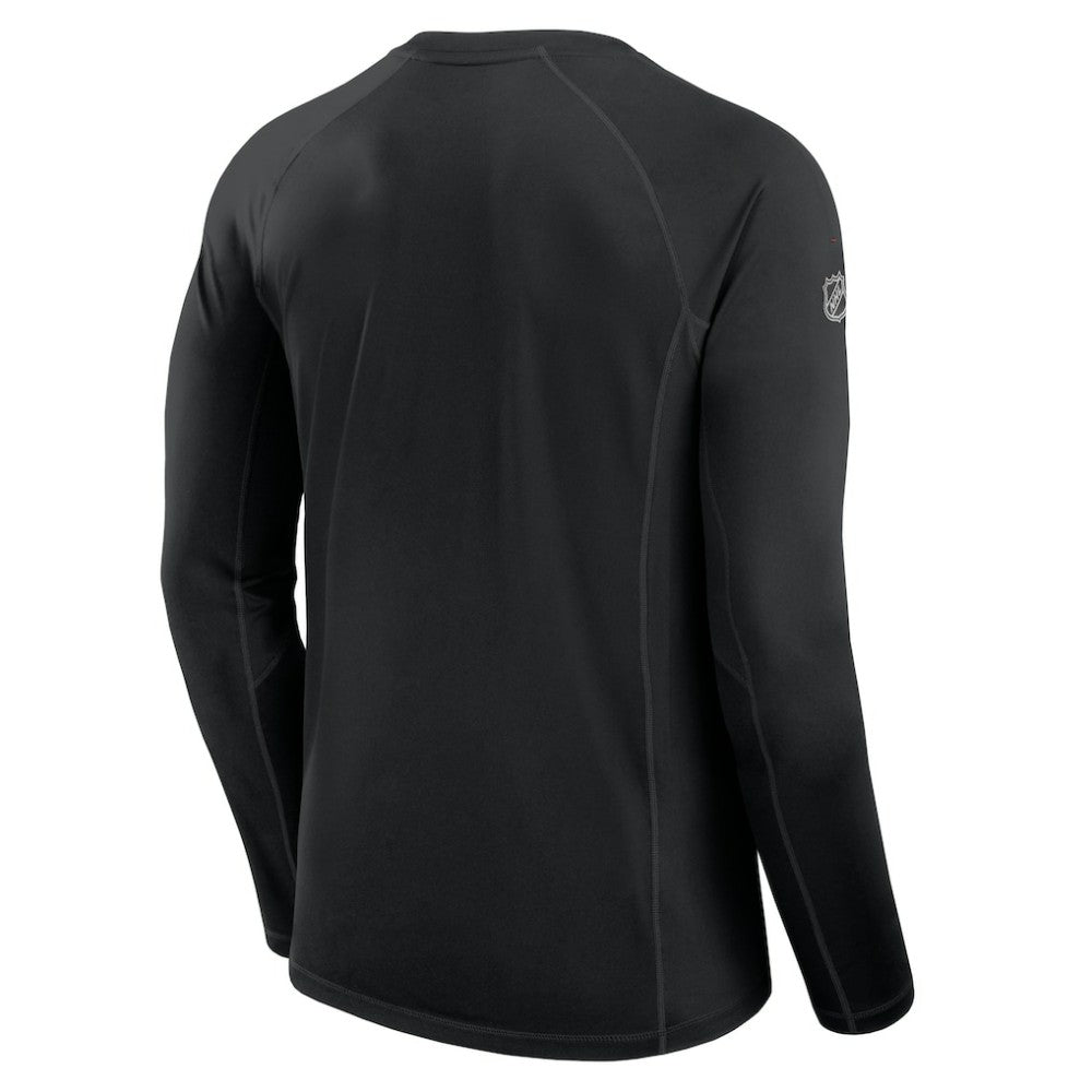 NHL Chicago Blackhawks Fanatics Authentic Pro Rink Tech Long Sleeve T-Shirt - Black
