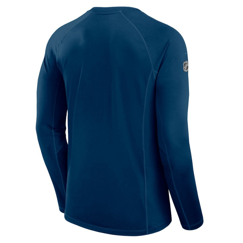 NHL Seattle Kraken Fanatics Authentic Pro Rink Tech Long Sleeve T-Shirt - Navy