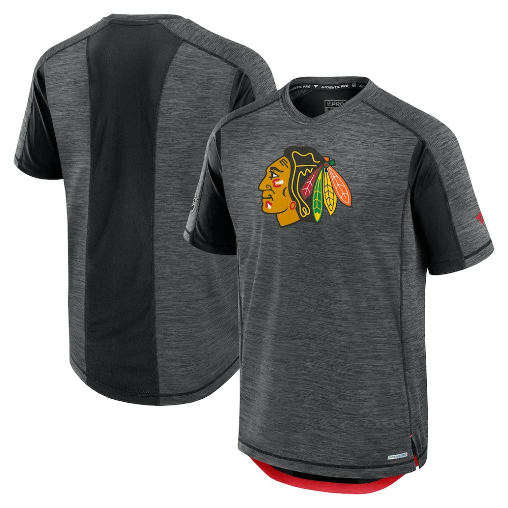 NHL Chicago Blackhawks Fanatics Authentic Pro Rink Tech T-Shirt - Black