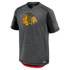 NHL Chicago Blackhawks Fanatics Authentic Pro Rink Tech T-Shirt - Black