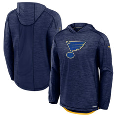 NHL St. Louis Blues Fanatics Authentic Pro Rink Lightweight Pullover Hoodie - Navy
