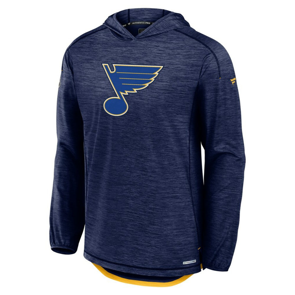 NHL St. Louis Blues Fanatics Authentic Pro Rink Lightweight Pullover Hoodie - Navy