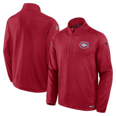 NHL Montreal Canadiens Fanatics Authentic Pro Rink Quarter-Zip Jacket - Red
