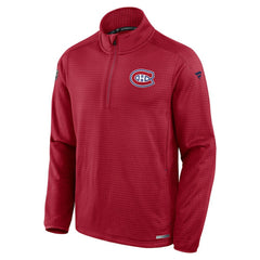 NHL Montreal Canadiens Fanatics Authentic Pro Rink Quarter-Zip Jacket - Red