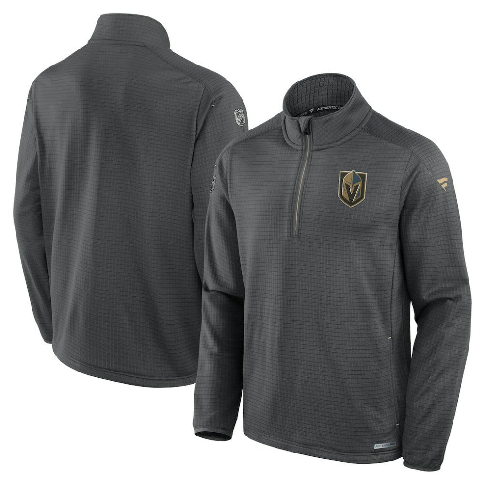 NHL Vegas Golden Knights Fanatics Authentic Pro Rink Quarter-Zip Jacket - Gray