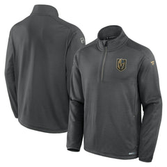 NHL Vegas Golden Knights Fanatics Authentic Pro Rink Quarter-Zip Jacket - Gray