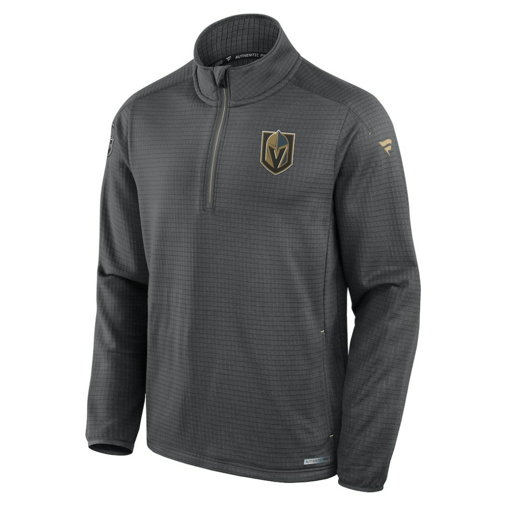 NHL Vegas Golden Knights Fanatics Authentic Pro Rink Quarter-Zip Jacket - Gray