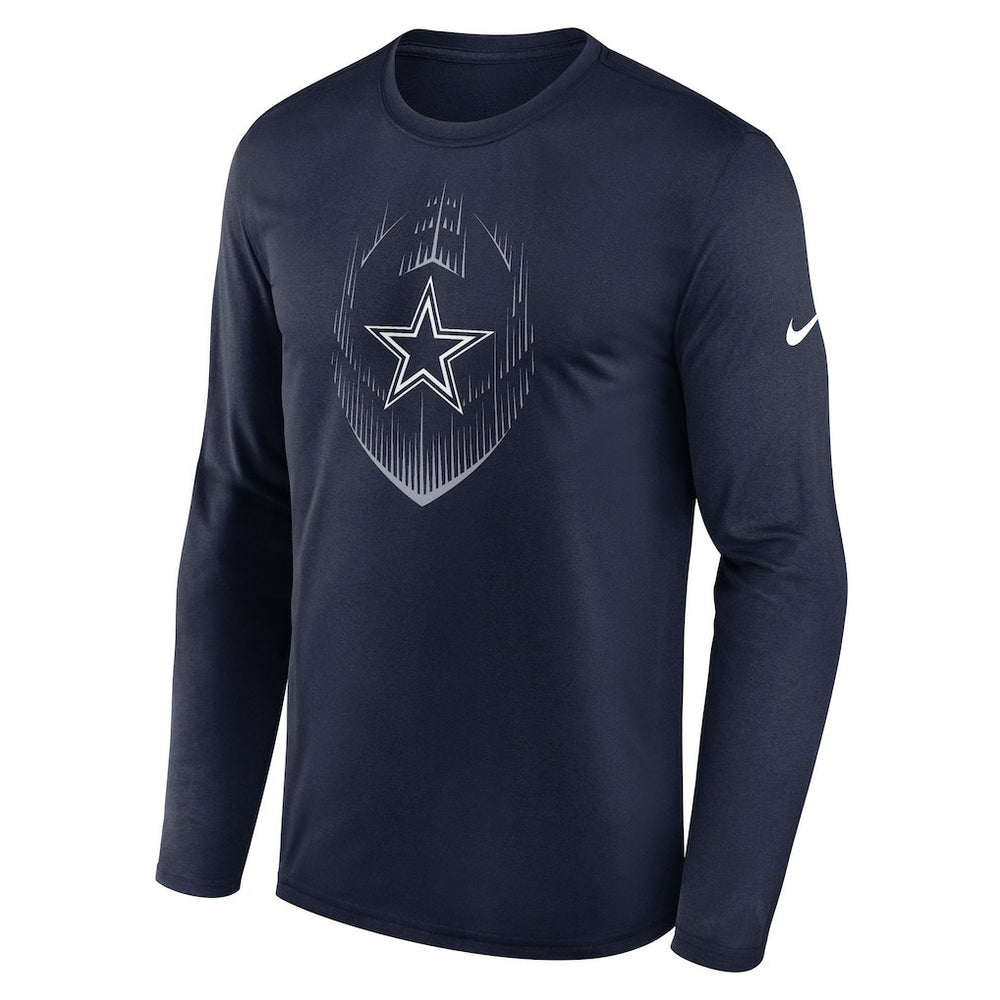 Dallas Cowboys Icon Legend Performance Long Sleeve T-Shirt Navy