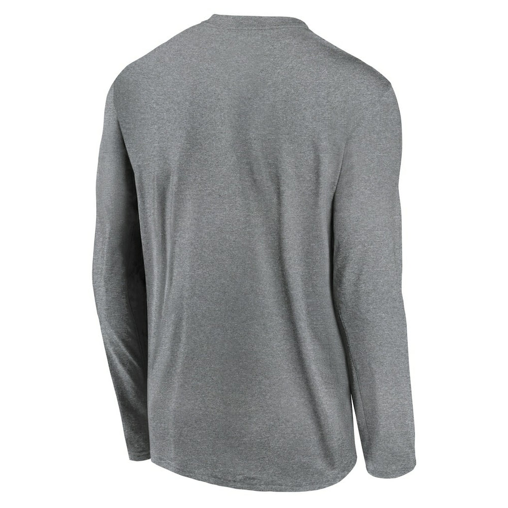 Dallas Cowboys Icon Legend Performance Long Sleeve T-Shirt Heather Gray