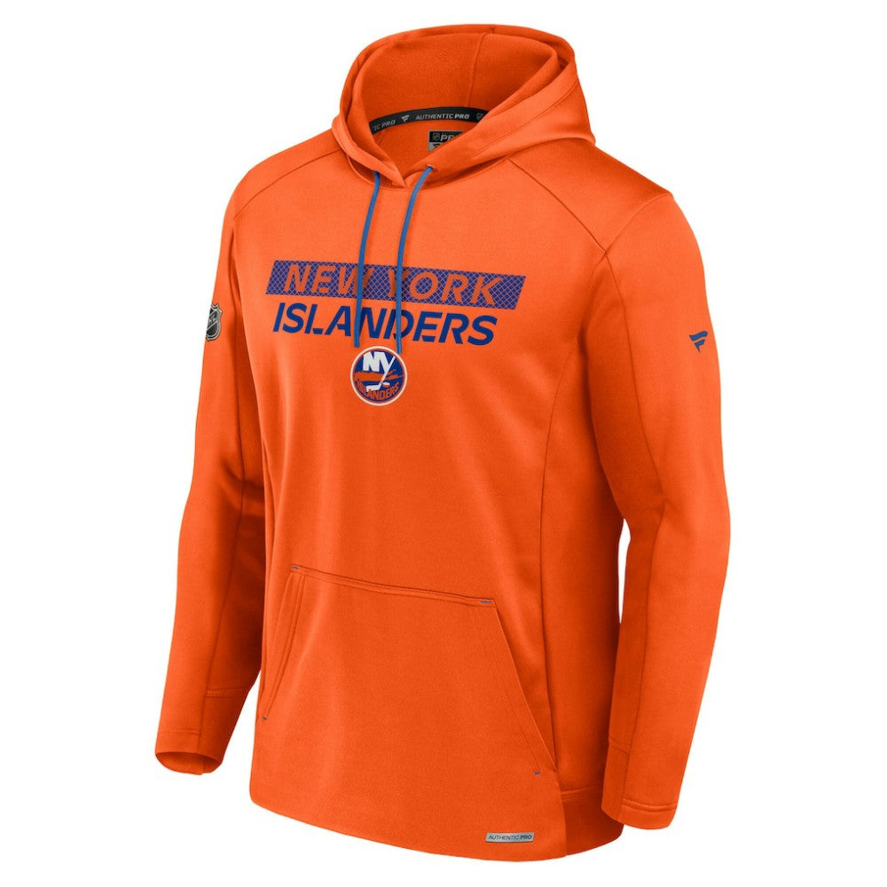 NHL New York Islanders Fanatics Authentic Pro Rink Fleece Pullover Hoodie - Orange