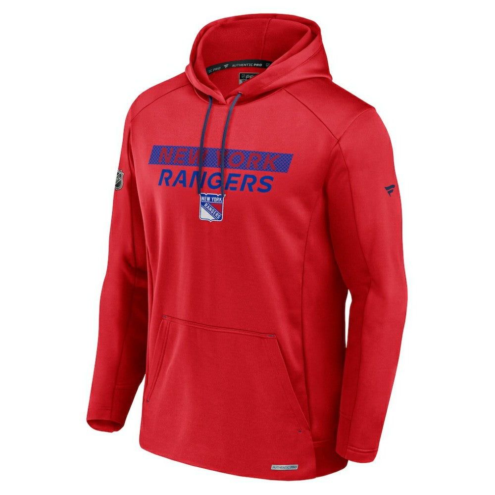 NHL New York Rangers Fanatics Authentic Pro Rink Fleece Pullover Hoodie - Red