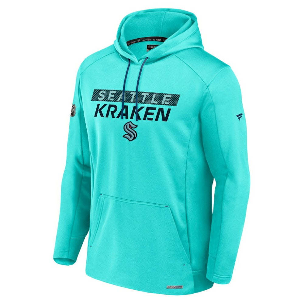NHL Seattle Kraken Fanatics Authentic Pro Rink Fleece Pullover Hoodie - Blue