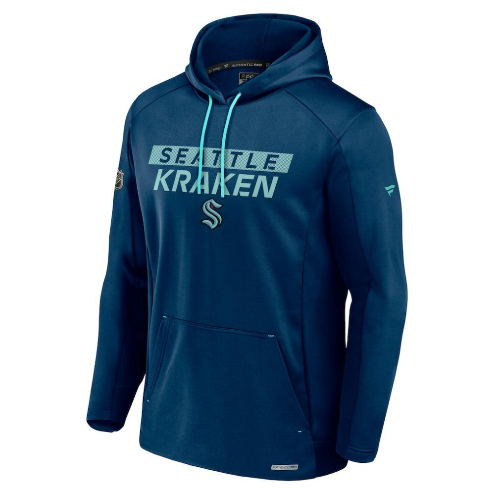 NHL Seattle Kraken Fanatics Authentic Pro Rink Fleece Pullover Hoodie - Deep Sea Blue