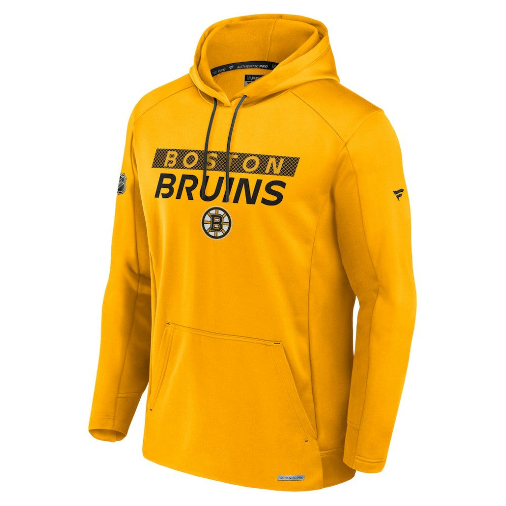 NHL Boston Bruins Fanatics Authentic Pro Rink Fleece Pullover Hoodie - Gold