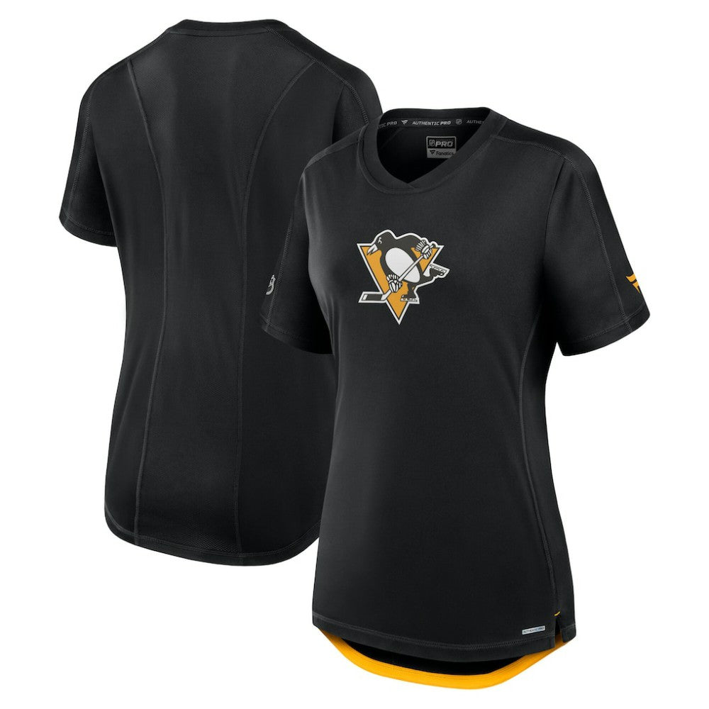 NHL Pittsburgh Penguins Fanatics Women's Authentic Pro Rink T-Shirt - Black