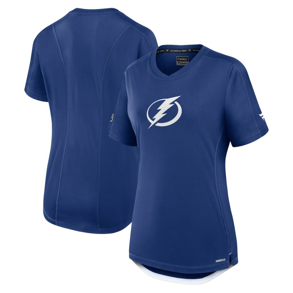 NHL Tampa Bay Lightning Fanatics Women's Authentic Pro Rink Tech T-Shirt - Blue