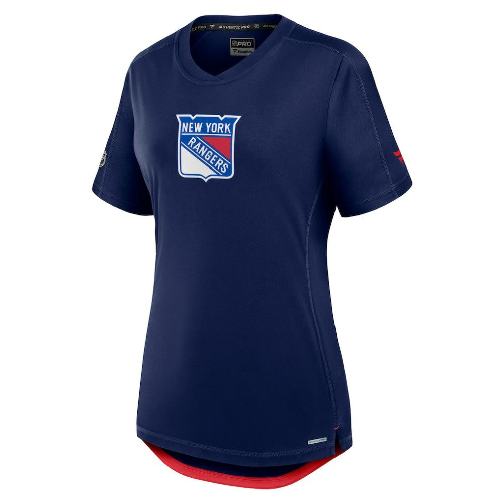 NHL New York Rangers Fanatics Women's Authentic Pro Rink Tech T-Shirt - Navy