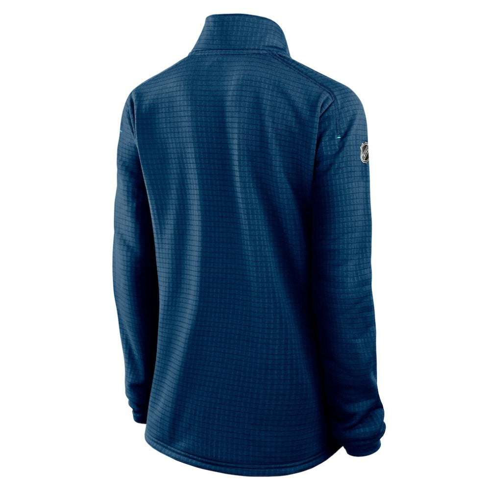 NHL Seattle Kraken Fanatics Women's Authentic Pro Rink Lightweight Quarter-Zip Pullover Sweatshirt - Deep Sea Blue