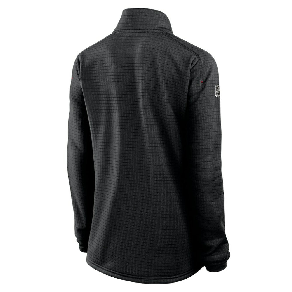 NHL Chicago Blackhawks Fanatics Women's Authentic Pro Rink Lightweight Quarter-Zip Pullover Sweatshirt - Black