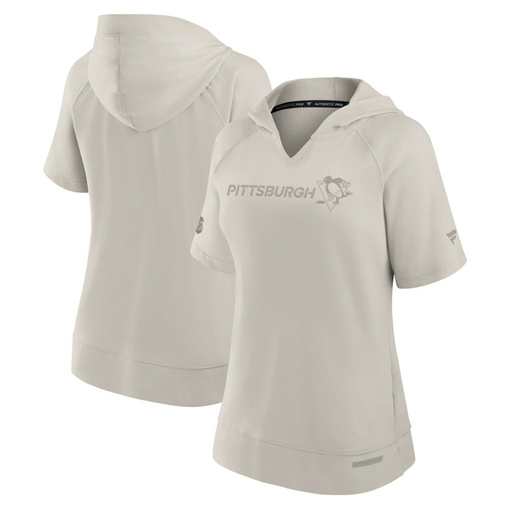 NHL Pittsburgh Penguins Fanatics Women's Authentic Pro Road Fashion Top - Cream