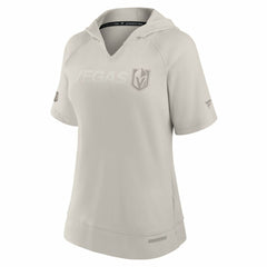 NHL Vegas Golden Knights Fanatics Women's Authentic Pro Road Fashion V-Neck Hoodie T-Shirt - Cream
