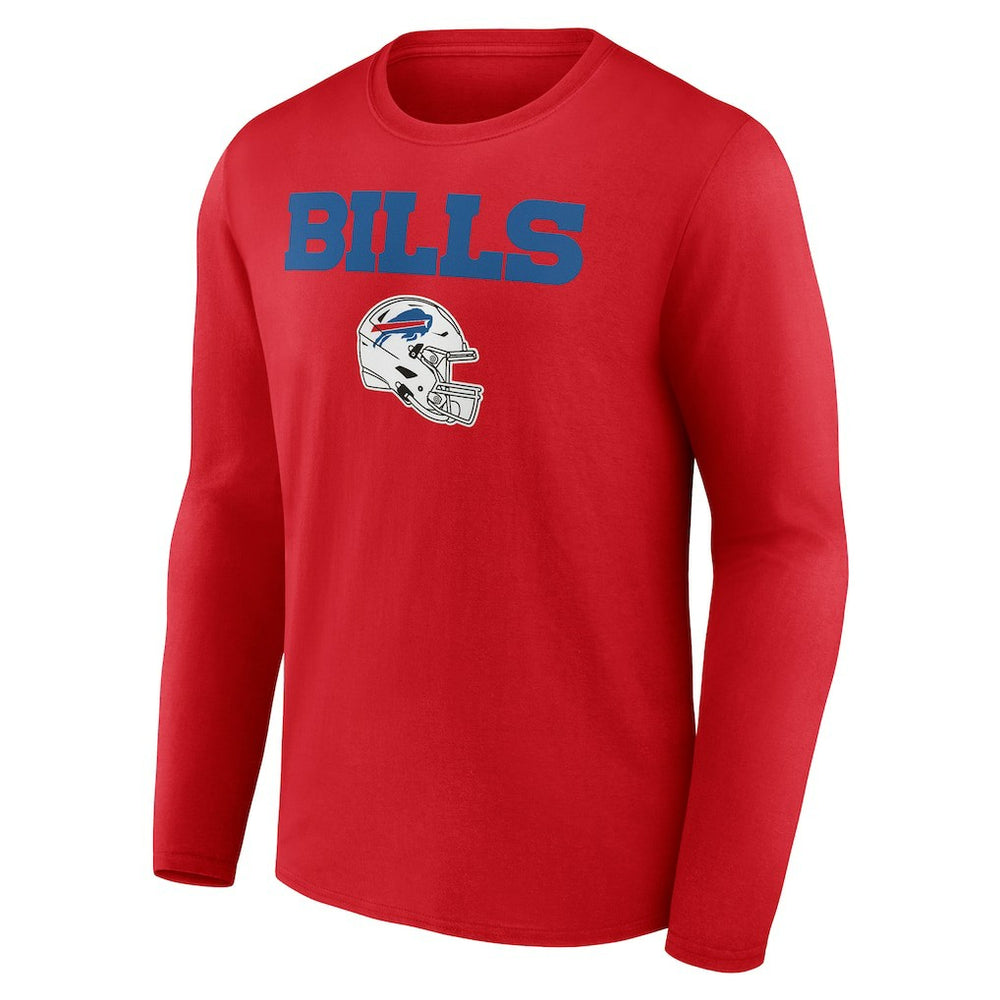 Josh Allen Buffalo Bills Team Wordmark Player Name & Number Long Sleeve T-Shirt Red