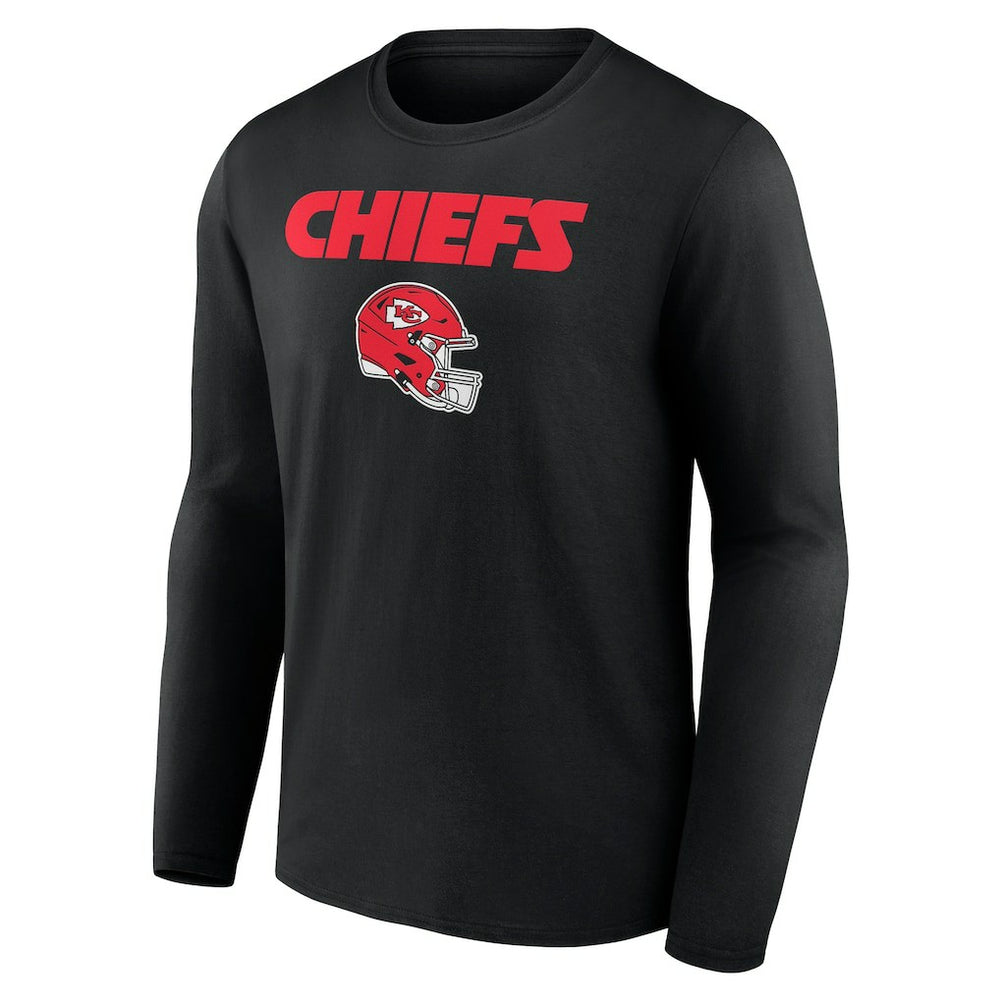Travis Kelce Kansas City Chiefs Team Wordmark Player Name & Number Long Sleeve T-Shirt Black