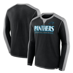 Carolina Panthers Behind the Line Long Sleeve T-Shirt Black/Gray