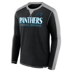 Carolina Panthers Behind the Line Long Sleeve T-Shirt Black/Gray