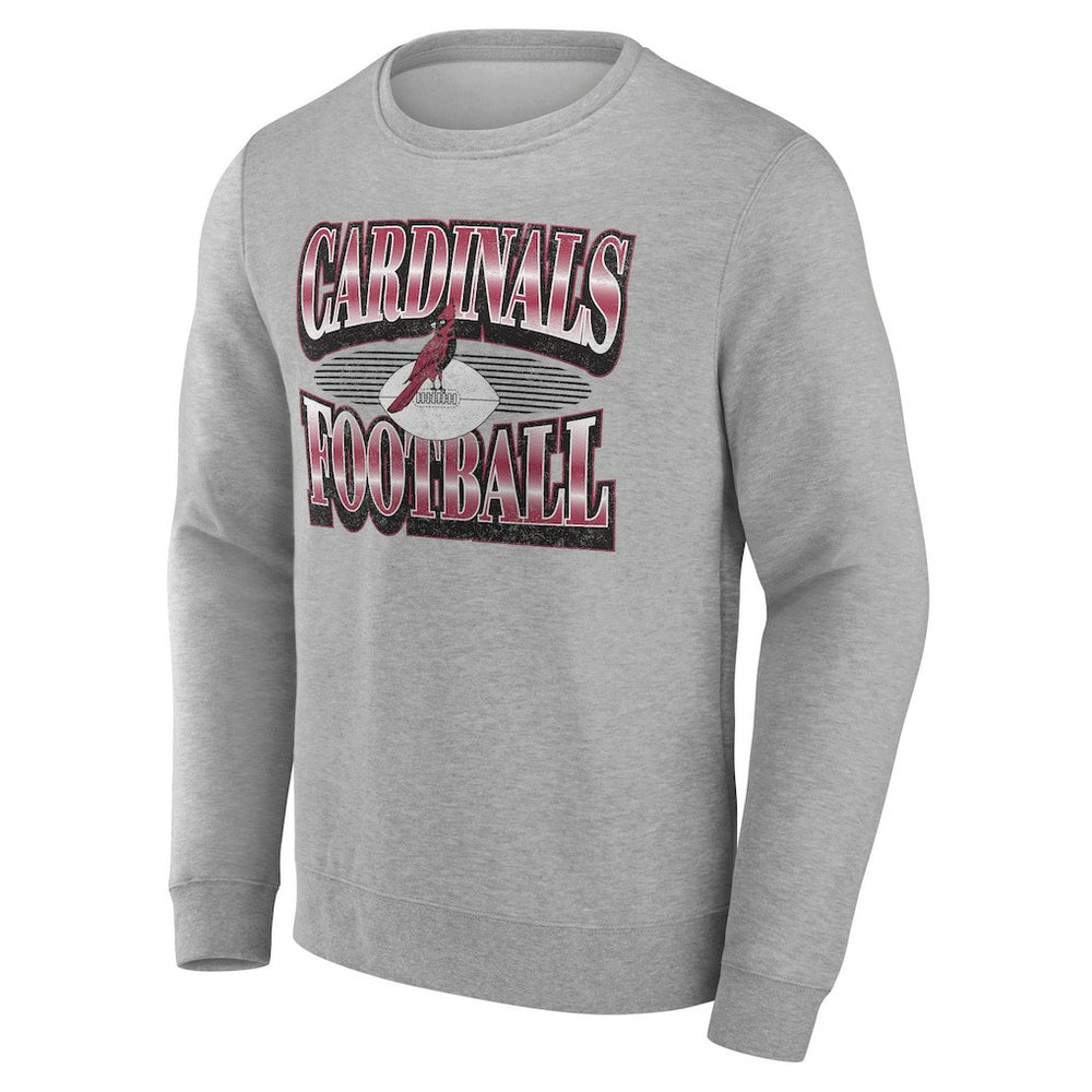 Arizona Cardinals Chance Throwback Fleece Pullover Sweatshirt Heather Gray