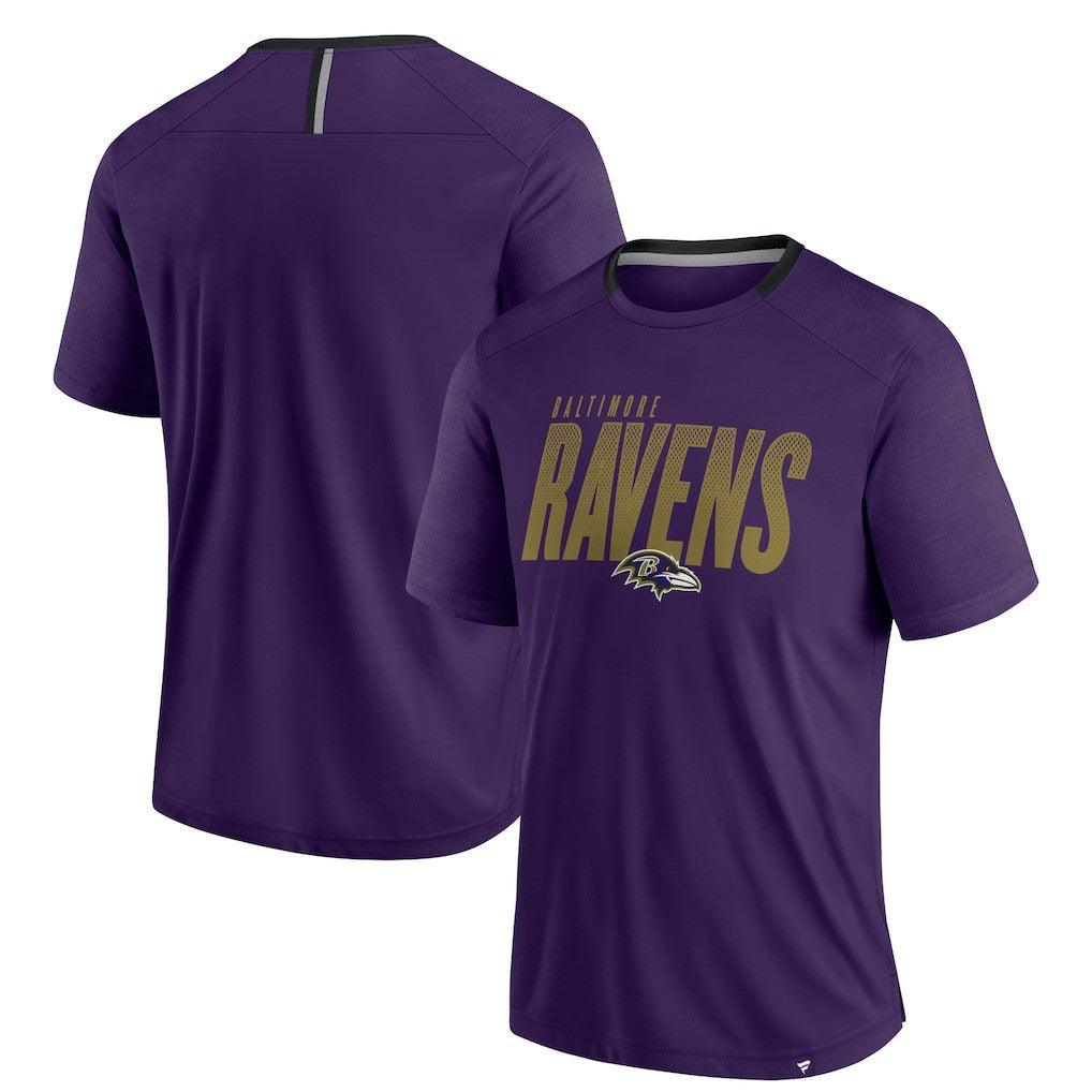 Baltimore Ravens Defender Fade Slant T-Shirt Purple