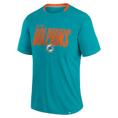 Miami Dolphins Defender Fade Slant T-Shirt Aqua
