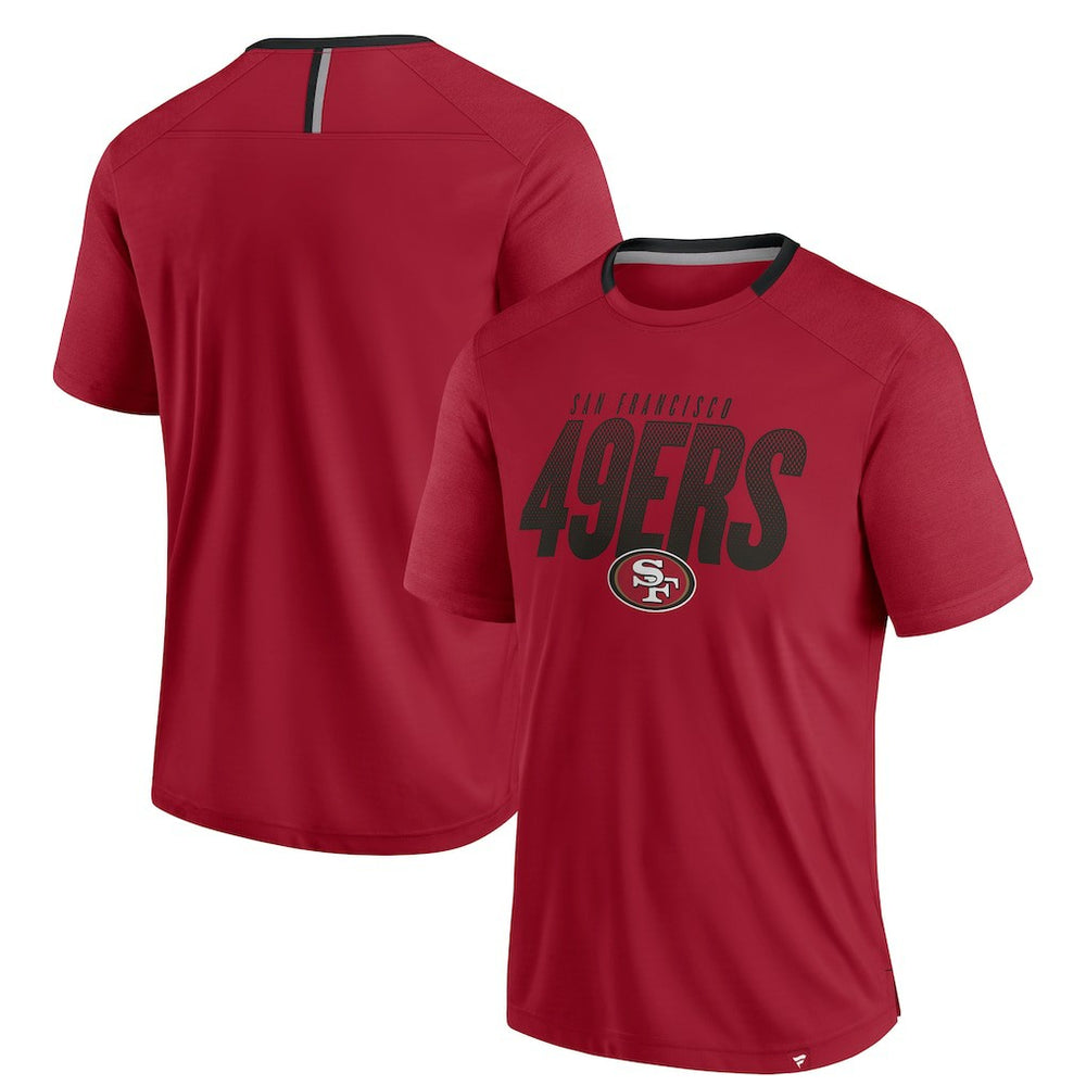 San Francisco 49ers Defender Fade Slant T-Shirt Scarlet